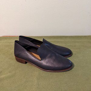 Lucky Brand Black Leather Loafers Size 8.5